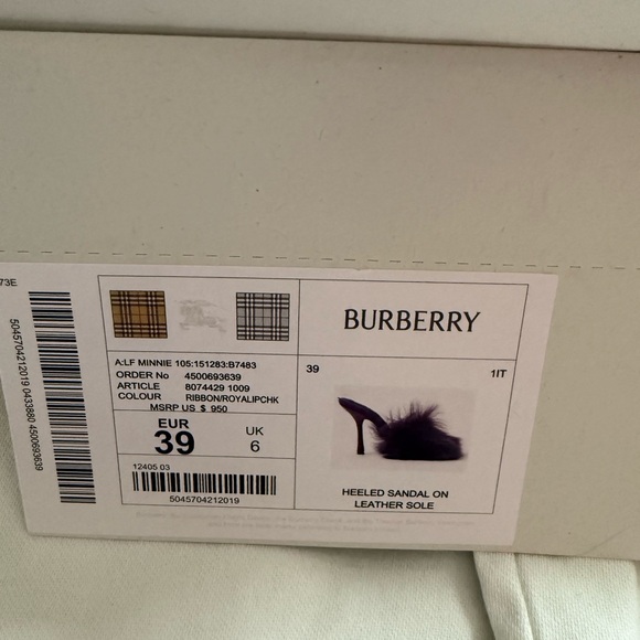 Burberry sandals sz 39 - Picture 3 of 5
